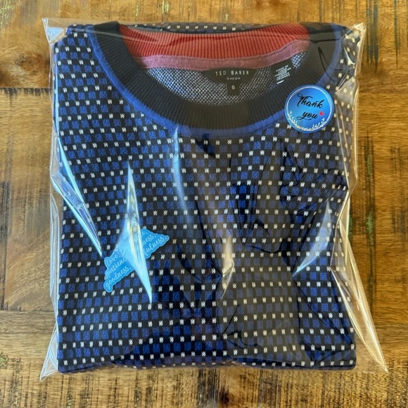 Ted Baker London Malttea Slim Fit Textured Crew Neck Wool Blend Sweater  Size XL - Picture 15 of 15